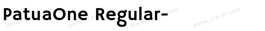 PatuaOne Regular字体转换